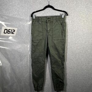 American Eagle Outfitters Cargo Pants Womens 10 Olive Green Stretch Utility